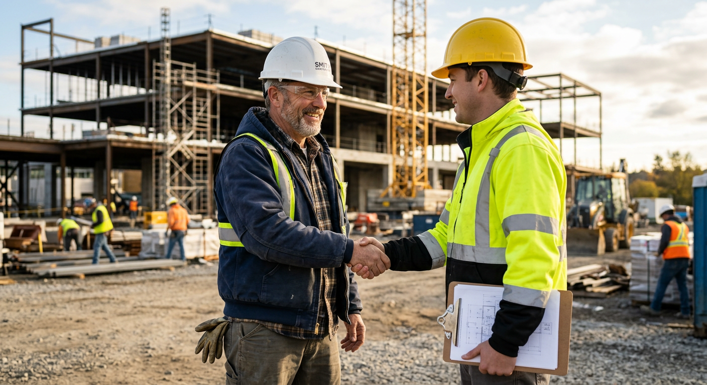 Contractors closing a deal