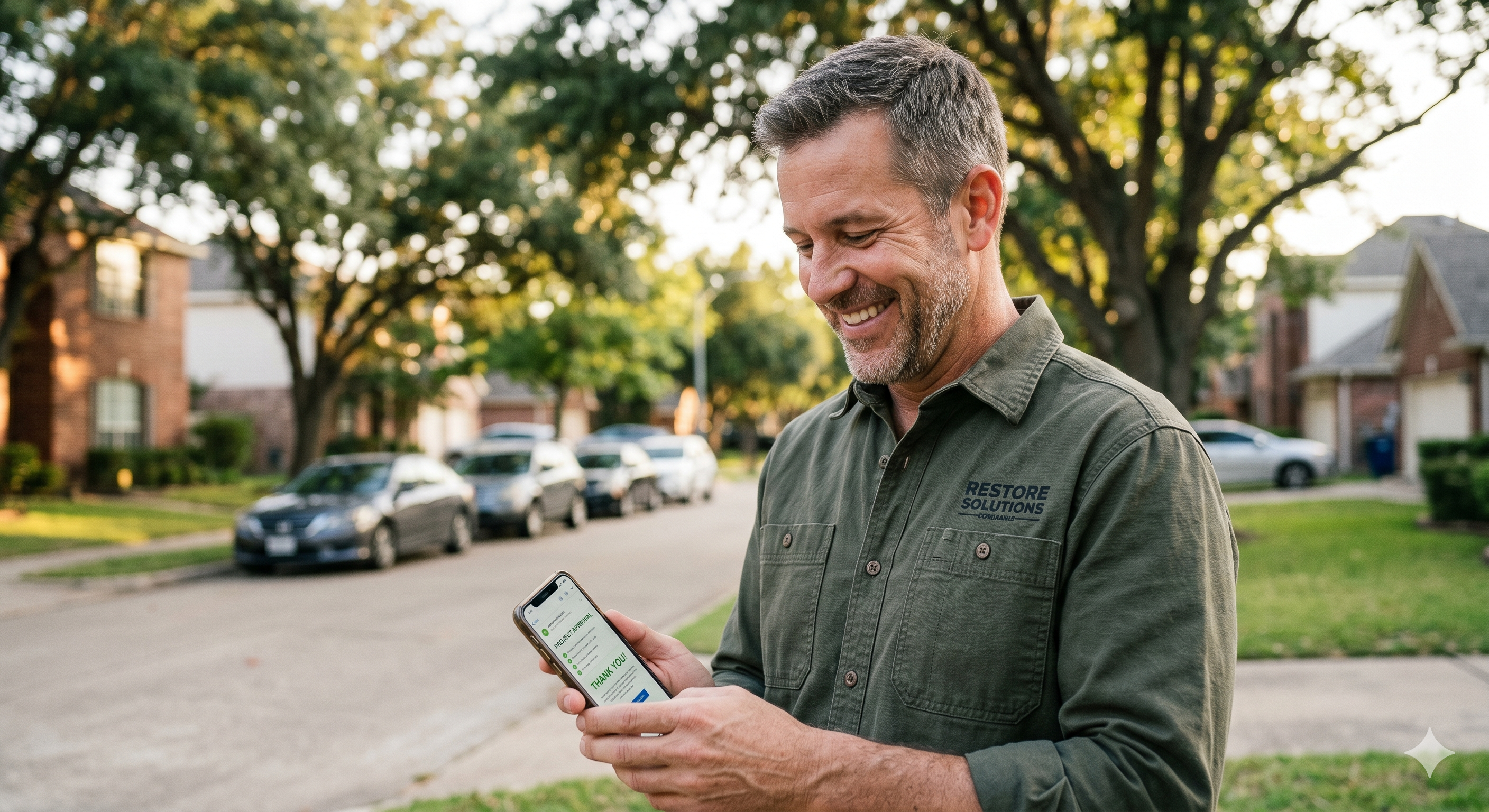 Service business owner getting a lead